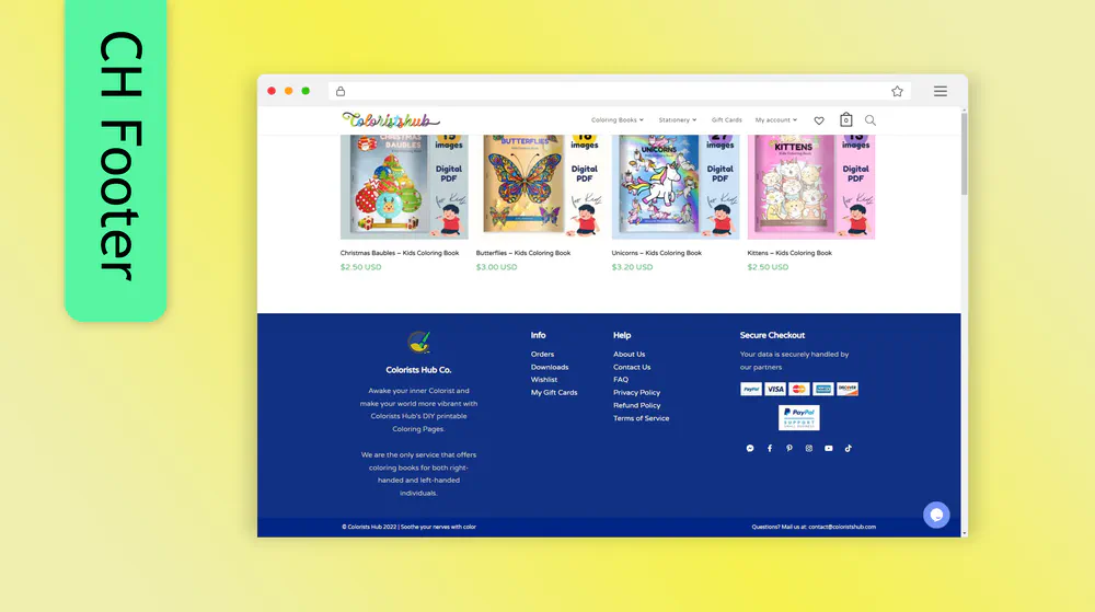 Colorists Hub Website Footer