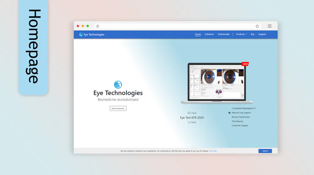 Eye Tech Lk Website Homepage