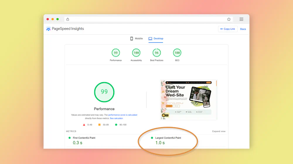 Results Speedtest Wedz Website